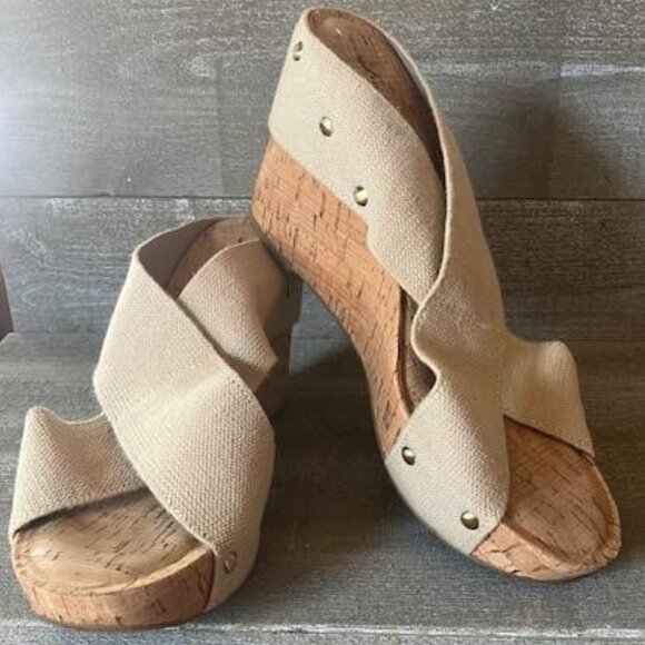 Lucky Brand cork sandals size 9 - Picture 1 of 5